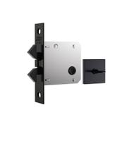 Fechadura stam Porta de Correr banheiro Bico Papagaio duplo 1006 S preto fosco Roseta quadrada