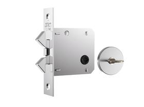 Fechadura stam Porta de Correr banheiro Bico Papagaio duplo 1006 S Roseta Redonda Cromada Fechadura stam Porta de Correr banheiro Bico Papagaio duplo 1006 S Roseta Redonda Cromada
