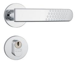 Fechadura Stam Roseta Redonda Cromada 803/21 Inox Externa