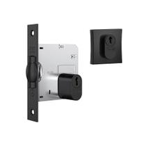 Fechadura Stam trinco rolete para porta madeira pivotante 1005 Quad. Black(Preta)