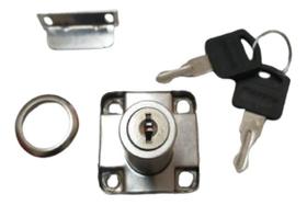 Fechadura tambor curto para gavetas e móveis 17x32mm - 3un