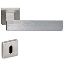 Fechadura Tess 1300-40mm escovada Imab Roseta Quadrada