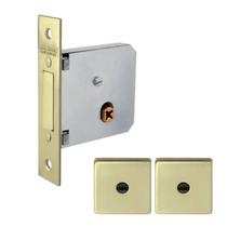 Fechadura Tetra Auxiliar Supertrava Quadrichave 40mm Quadrada Latão Acetinado 9143 Lockwell