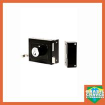 Fechadura Tetra Chave de Portão Sobrepor 1130 Preta 100mm 3F