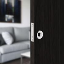 Fechadura Trava Auxiliar 4140 Tetra chave Roseta Redonda Cromada 40mm 3F