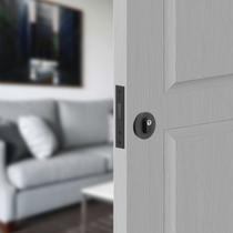 Fechadura Trava Auxiliar 4140 Tetra chave Roseta Redonda Preta 40mm 3F Fechadura Trava Auxiliar 4140 Tetra chave Roseta Redonda Preta 40mm 3F