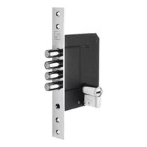 Fechadura Trava Auxiliar Multiponto Alta Segurança F1I Quadrada Aço Inox Polido 50mm Fortezza Fechadura Trava Auxiliar Multiponto Alta Segurança F1I Quadrada Aço Inox Polido 50mm Fortezza