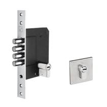 Fechadura Trava Auxiliar Multiponto Alta Segurança F1J Quadrada Aço Inox Escovado 50mm Fortezza Fechadura Trava Auxiliar Multiponto Alta Segurança F1J Quadrada Aço Inox Escovado 50mm Fortezza