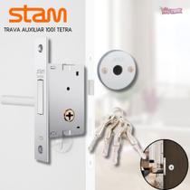 Fechadura Trava Auxiliar Stam 1001 Tetra Inox 4 chaves