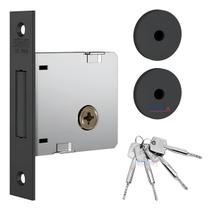 Fechadura Trava Auxiliar Stam 1004 Simples Tetra Preto Fosco Fechadura Trava Auxiliar Stam 1004 Simples Tetra Preto Fosco