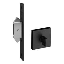 Fechadura Trava de Correr Banheiro Aço Inox Preto RQ2 EPT Raio Pado