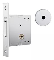 Fechadura Trava de Segurança Stam 1002 Esp. Inox Roseta Redonda Fechadura Trava de Segurança Stam 1002 Esp. Inox Roseta Redonda
