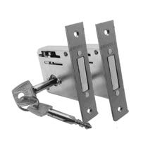 Fechadura Trava de Segurança Tetra Dovale Par CR Cil. Zamac e chave latão-