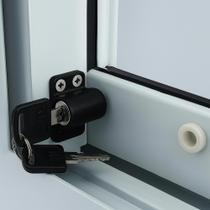 Fechadura Trava Pino De Segurança Janela Porta Correr Pvc Alum 2 Chave Cor Preto - feck