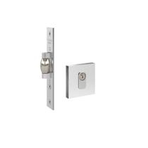 Fechadura trava rolete porta pivotante pado cromada quadrada rq2 cr externa Fechadura trava rolete porta pivotante pado cromada quadrada rq2 cr externa