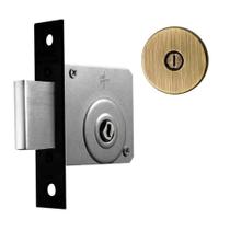 Fechadura Trava Tetra Auxiliar 140 R68 Roseta Redonda Oxidado 40mm SM Papaiz Fechadura Trava Tetra Auxiliar 140 R68 Roseta Redonda Oxidado 40mm SM Papaiz