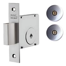 Fechadura Trava Tetra Auxiliar 1400 Fit R68 Roseta Redonda Cromada 40mm Papaiz