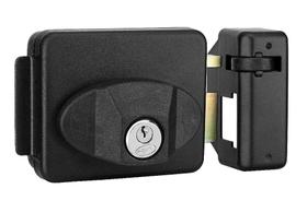 Fechadura traver uno reversivel 12v ppa preta