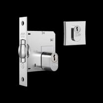 Fechadura Trinco Rolete Para Porta Pivotante Stam 1005 Roseta Quadrada Cromada Fechadura Trinco Rolete Para Porta Pivotante Stam 1005 Roseta Quadrada Cromada