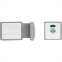 Fechadura Trinco Wc Livre/Ocupado Pvc 35Mm Cinza Branco Lockwell 823 Fechadura Trinco Wc Livre/Ocupado Pvc 35Mm Cinza Branco Lockwell 823