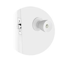 Fechadura Tubular Externa Branca P/ Divisória Branco Soprano