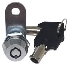 Fechadura tubular tipo cam Admiral Locks cromada 16 mm com chaves iguais Fechadura tubular tipo cam Admiral Locks cromada 16 mm com chaves iguais