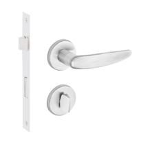 Fechadura vert 2 55mm Banheiro Cromo Escovada imab Fechadura vert 2 55mm Banheiro Cromo Escovada imab