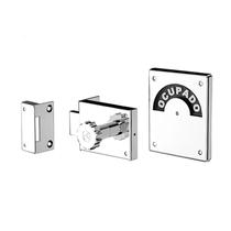 Fechadura Wc Livre/ocupado Cromado Soprano