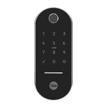 Fechadura Yale Lia Digital Embutir Preta e Cromada Externa IP55