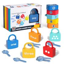 Fechaduras de aprendizagem numérica Montessori Toy YyDeek com teclas 3y+ Fechaduras de aprendizagem numérica Montessori Toy YyDeek com teclas 3y+
