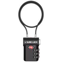 Fechaduras de Bagagem TSA Approved Sure Lock - Com Alerta de Abertura e Cabo
