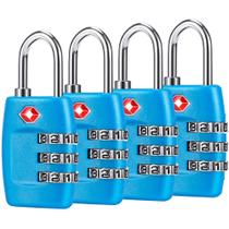Fechaduras de Bagagem TSA Cluckyu - 4 Unidades com Combinação de 3 Dígitos (Azul) Fechaduras de Bagagem TSA Cluckyu - 4 Unidades com Combinação de 3 Dígitos (Azul)