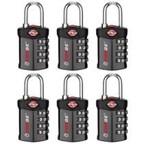 Fechaduras de Bagagem TSA Forge Black - Pacote com 6 Fechaduras de Bagagem TSA Forge Black - Pacote com 6