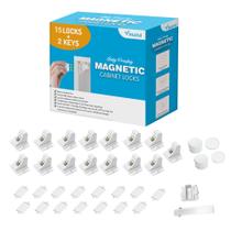 Fechaduras Magnéticas para Bebês Vmaisi - Kit com 15 Fechaduras + 2 Chaves