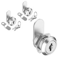 Fechaduras para armário inBovoga, trava cam 5/8" em liga de zinco, kit com 2 unidades Fechaduras para armário inBovoga, trava cam 5/8" em liga de zinco, kit com 2 unidades