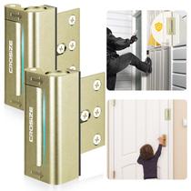 Fechaduras para porta Crosize, reforço metálico de 3" kit com 2 unidades, dourado Fechaduras para porta Crosize, reforço metálico de 3" kit com 2 unidades, dourado