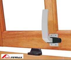 Fecho alavanca para janela de madeira tipo maxim ar cor branco