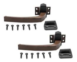 Fecho Alavanca Para Janela Marrom/bronze 03 Peças+parafusos