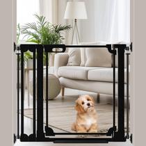 Fecho automático em acrílico Baby Gate WAOWAO com 75 a 96 cm de largura Fecho automático em acrílico Baby Gate WAOWAO com 75 a 96 cm de largura