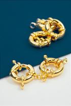 Fecho Boia 17mm em Ouro com Verniz Nano - 01 Unidade