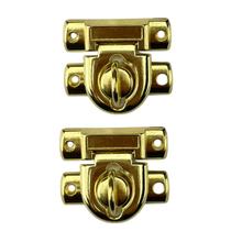 Fecho Cadeado G em Metal Dourado 4,1x3,4cm Kit com 2 peças - Ferragens e Metais