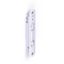 Fecho Concha Alumínio Branco 158mm Lateral com Trava Alumiconte FEC-250EB