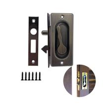 Fecho Concha Dourado de Embutir Para Janelas E Portas