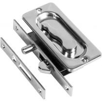 Fecho Concha Embutir P/Janela de Correr Cromado União Mundial