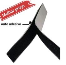 Fecho Contato Auto Adesivo 50mm Preto 2metros Macho e Fêmea Tela Mosquiteiro - Decor & Ação