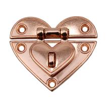 Fecho Coração 2 Peças Decoração Caixa Artesanato