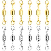 Fecho de colar magnético SUTQIGUI 14K em ouro e prata (12 unidades)