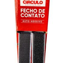 Fecho de contato 16mm circulo 1 metro preto