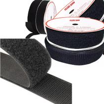 Fecho De Contato 50mm Preto branco Rolo 25mts Macho femea