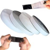 Fecho de Contato Adesivo Dupla Face 25 Metros Branco 25mm